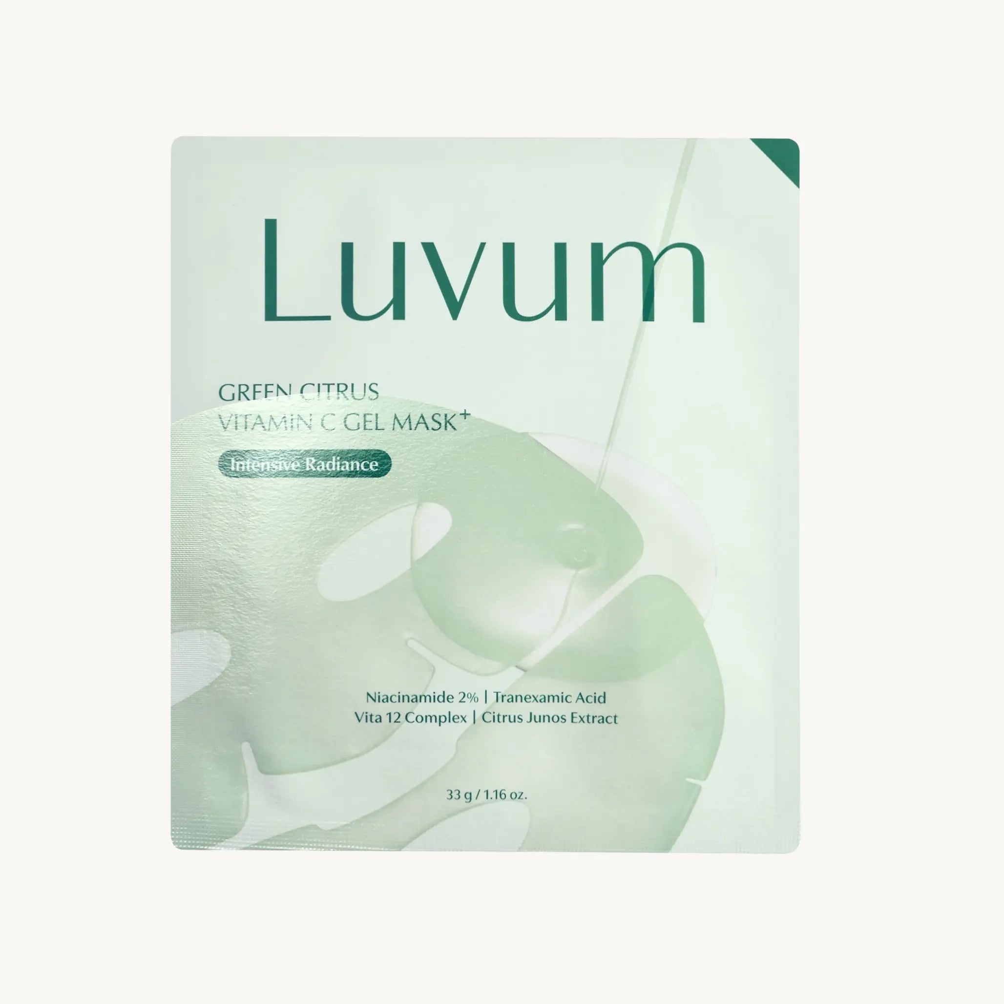 Brightening Green Citrus Gel Mask with Vitamin C, Retinol, and Tranexamic Acid Luvum