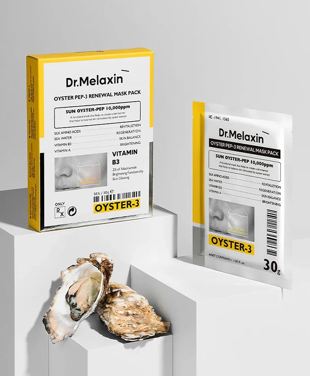 Dr.Melaxin Oyster Pep-3 Renewal Sheet Mask-thumbmail-3